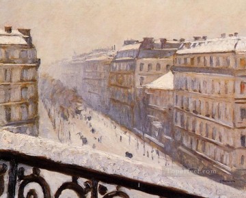  bulevar Arte - Bulevar Haussmann Nieve Gustave Caillebotte